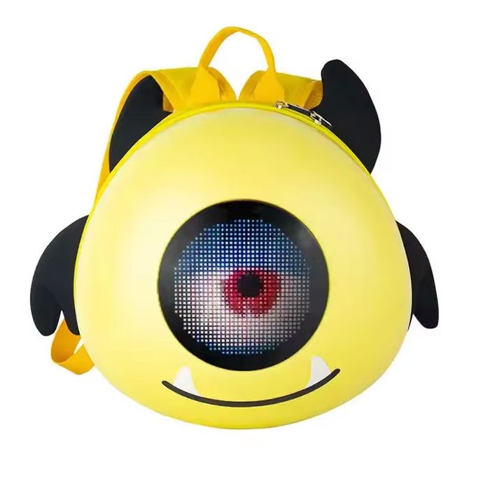 New Lightweight Personalized Smart Connected Cartoon Backpack Eyes DIY LED Kids Backpack