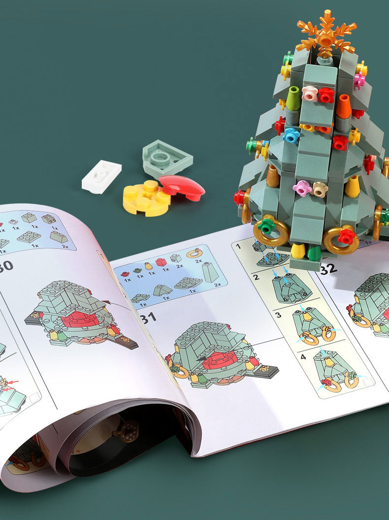 Christmas Building Block Toy Set - Christmas Tree Building Kits for Kids - STEM DIY Christmas Building Blocks Music Box - Toy Gifts for Boys and Girls Over 8 Years Old (Christmas Tree)