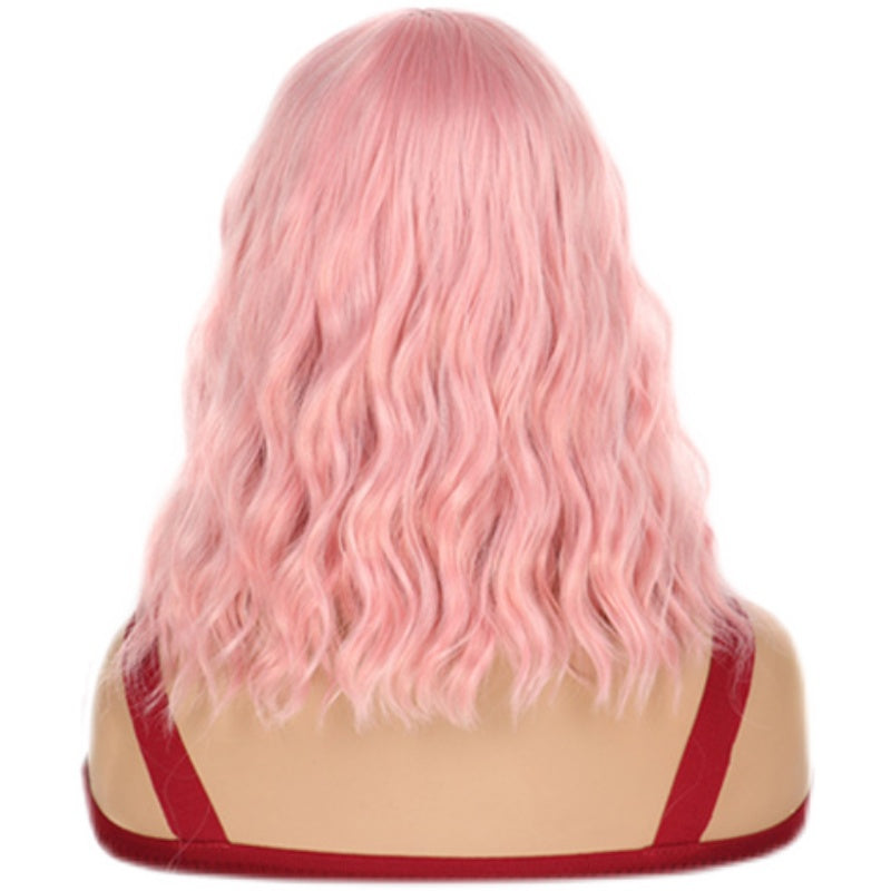 Metaverse Girl/Women's Short Bob Purple Pink Curly Wave Fashion Party Cosplay Wigs