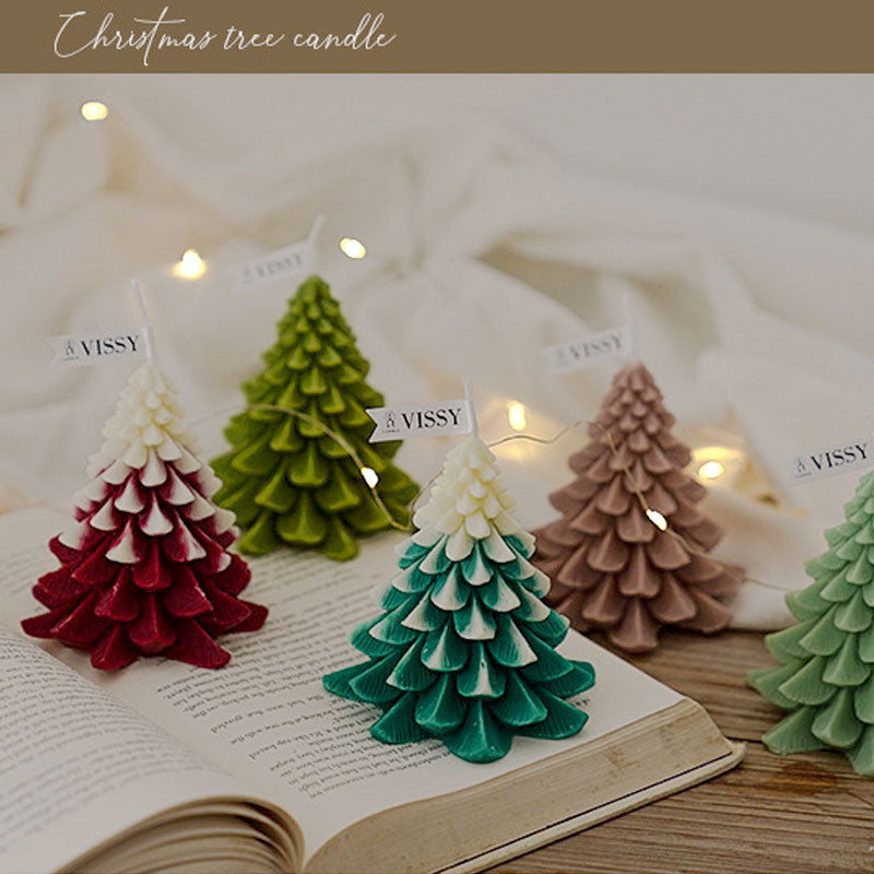 Christmas Candles Christmas Tree Shaped Candles Christmas Candle Gifts for Women Christmas Decor Candle Christmas Decoration Candles Novelty Holiday Candles Seasonal Celebration Candle Christmas Gift