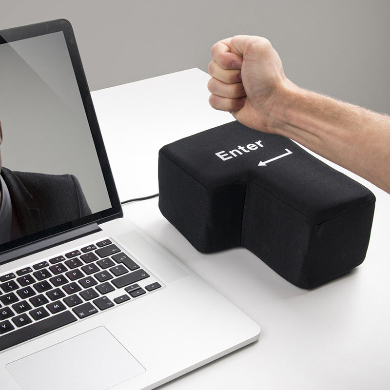 Creative oversized giant enter key USB large enter button comfortable and economical desktop pillow decompression sandbag
