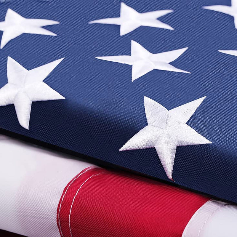 3X5ft 210D High Quality Polyester Embroidered American Flag