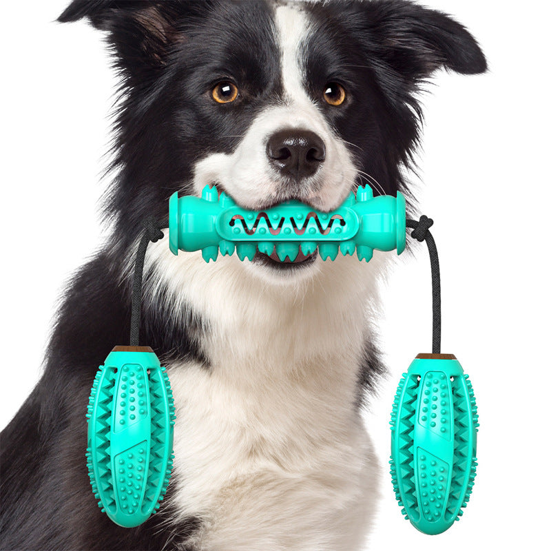 Pet Dog Chew Toy Puppy Dumbbell Molar Toy Clean Teeth Dog Ball Pet Play Funny Supplies