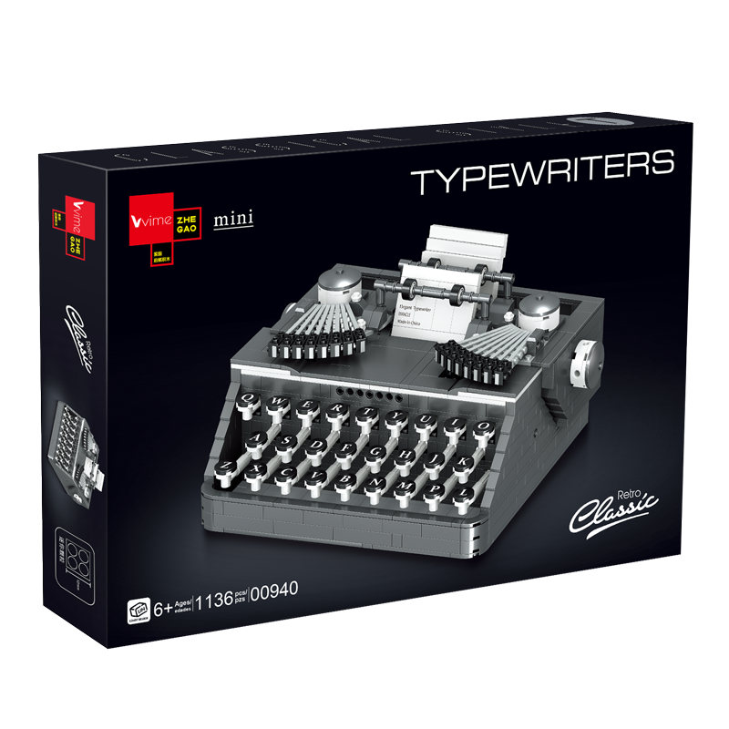 Typewriter 00940 Building Kit; Great Gift Idea for Writers (1,136 Pieces)