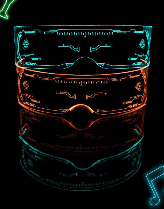 Cyberpunk Glowing Glasses LED | Luminous Glasses | Multi-colored in One LED Glasses | Glowing Light Up Party Supply for Bar Club Halloween