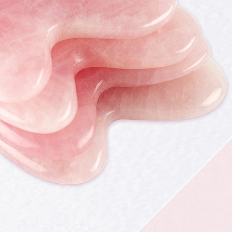 100% Natural Jade Stone Board Massage Rose Quartz Guasha Plate Jade Face Massager Scrapers Tools For Face Neck Back Body