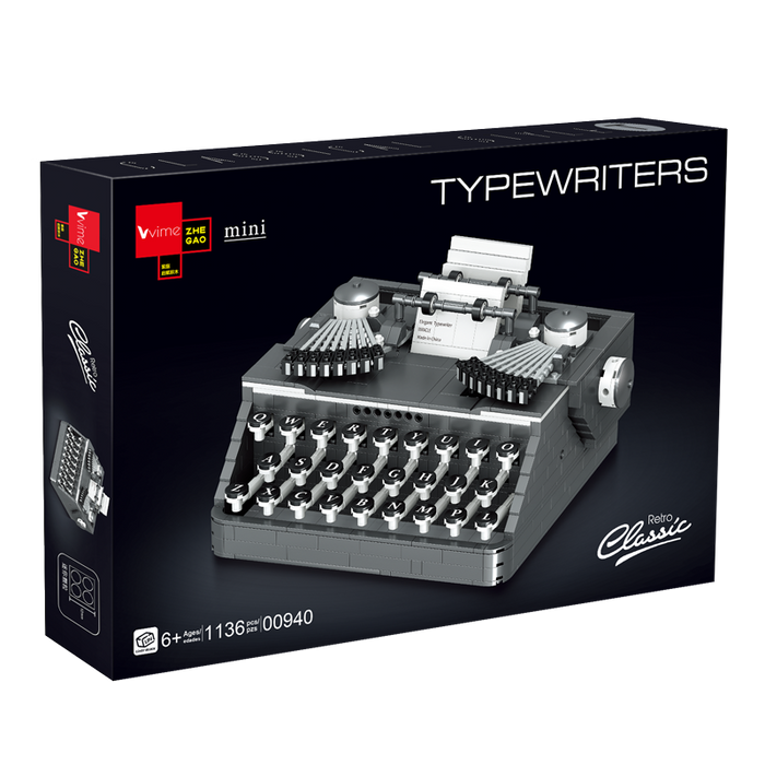 Typewriter 00940 Building Kit; Great Gift Idea for Writers (1,136 Pieces)