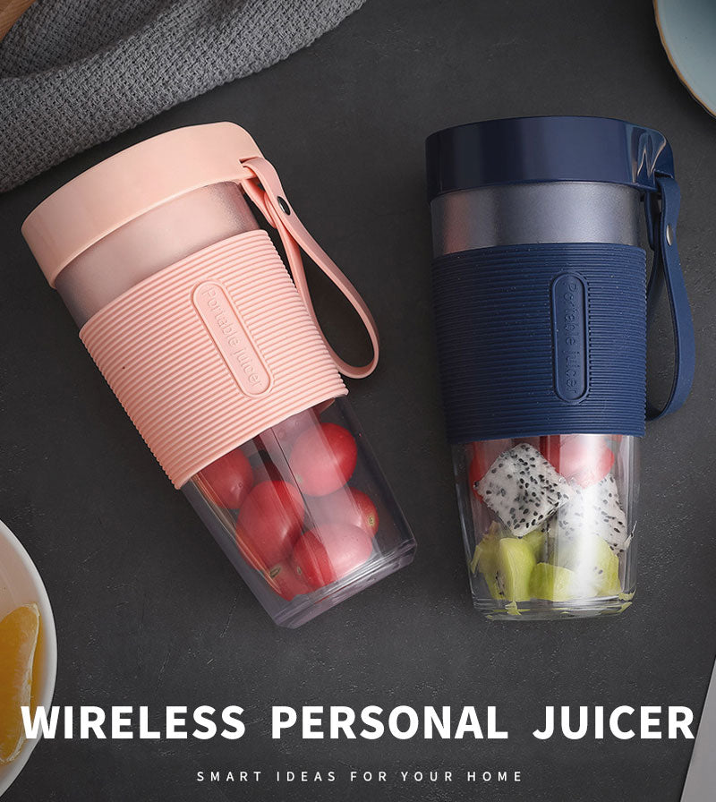 Vvime Portable Blender, Personal Size Blender Cup for Smoothies and Shakes, 12OZ Mini Small Blender BPA free, Battery Powered USB Rechargeable Blender Juicer Cup on the go for travel, outdoor (Pink)