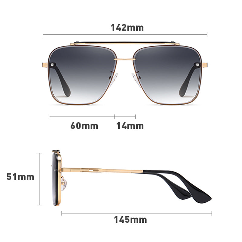 Sunglasses Men and Women Driving Polarized Retro Square Fashion Aviator Sunglasses Classic Trend