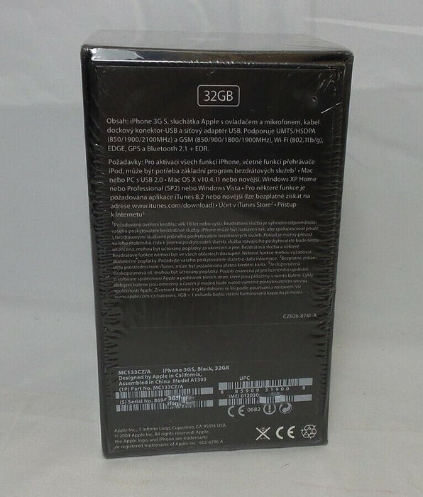 For Collectors Only - Factory Sealed Apple iPhone 3GS 32GB - Black (MC133CZ/A)
