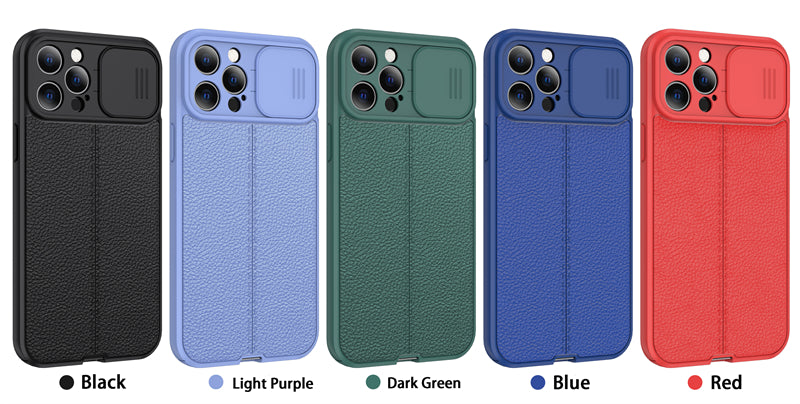 Luxury Leather Texture Soft Shockproof Case for iPhone 14 13 Camera Lens Cover