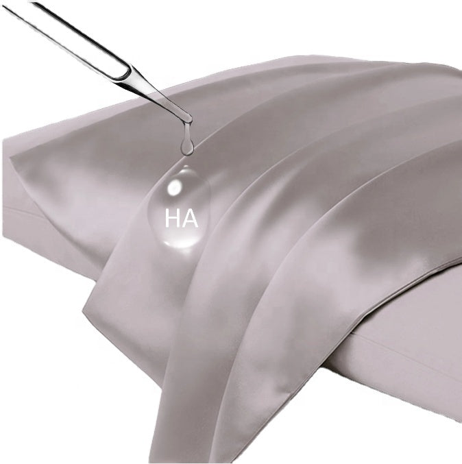 pure mulberry zipped silk pillowcase with hyaluronic acid