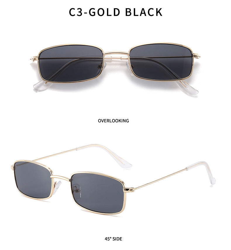 【Buy One Get One】Personality small frame square frame sunglasses Fashion retro sunglasses