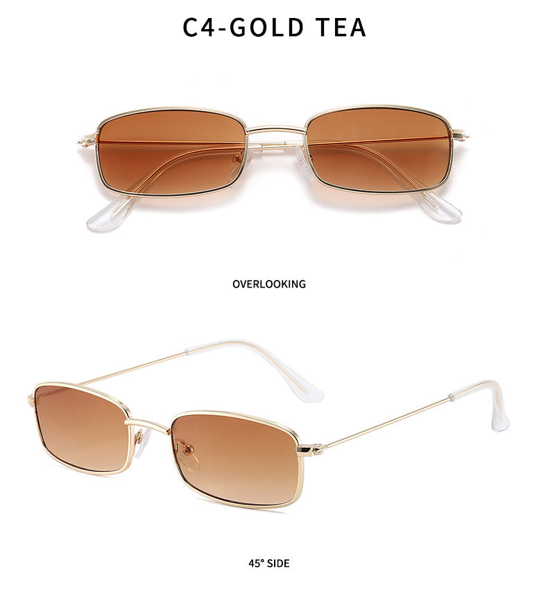 【Buy One Get One】Personality small frame square frame sunglasses Fashion retro sunglasses