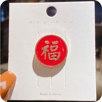 Chinese traditional new year festive red zodiac year of the tiger brooch 2022 new trendy personality sweater bag accessories