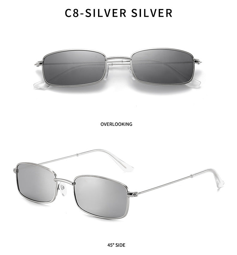 【Buy One Get One】Personality small frame square frame sunglasses Fashion retro sunglasses