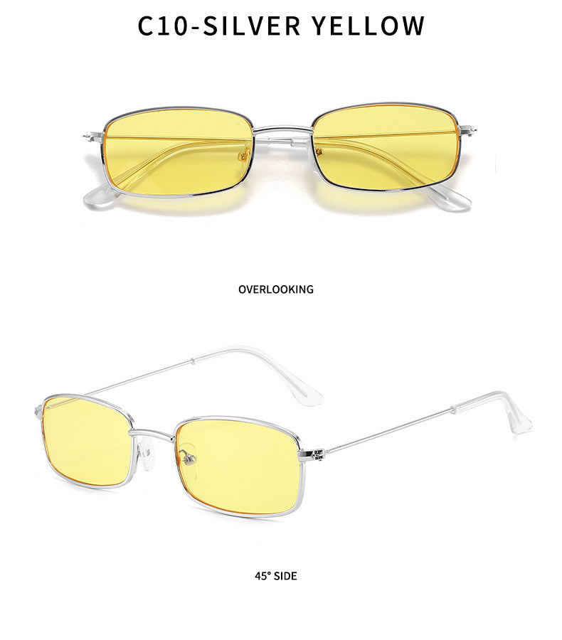 【Buy One Get One】Personality small frame square frame sunglasses Fashion retro sunglasses