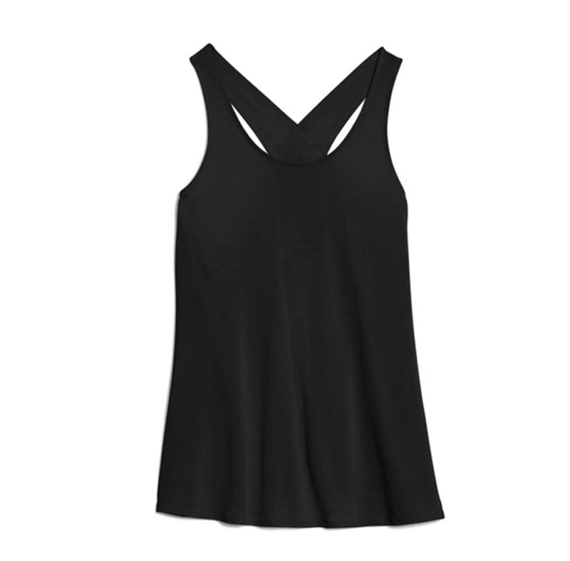 Happybuyner Women Cross Back Yoga Shirts Sleeveless Bodybuilding Fitness Sport T-Shirt Quick Dry Workout Running Tank Tops Yoga Vest