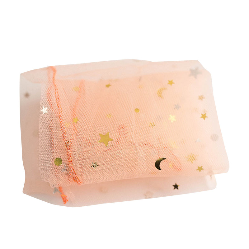 FXmimior Fashion Women Hot Glitter and Stars Tulle Socks (silver)